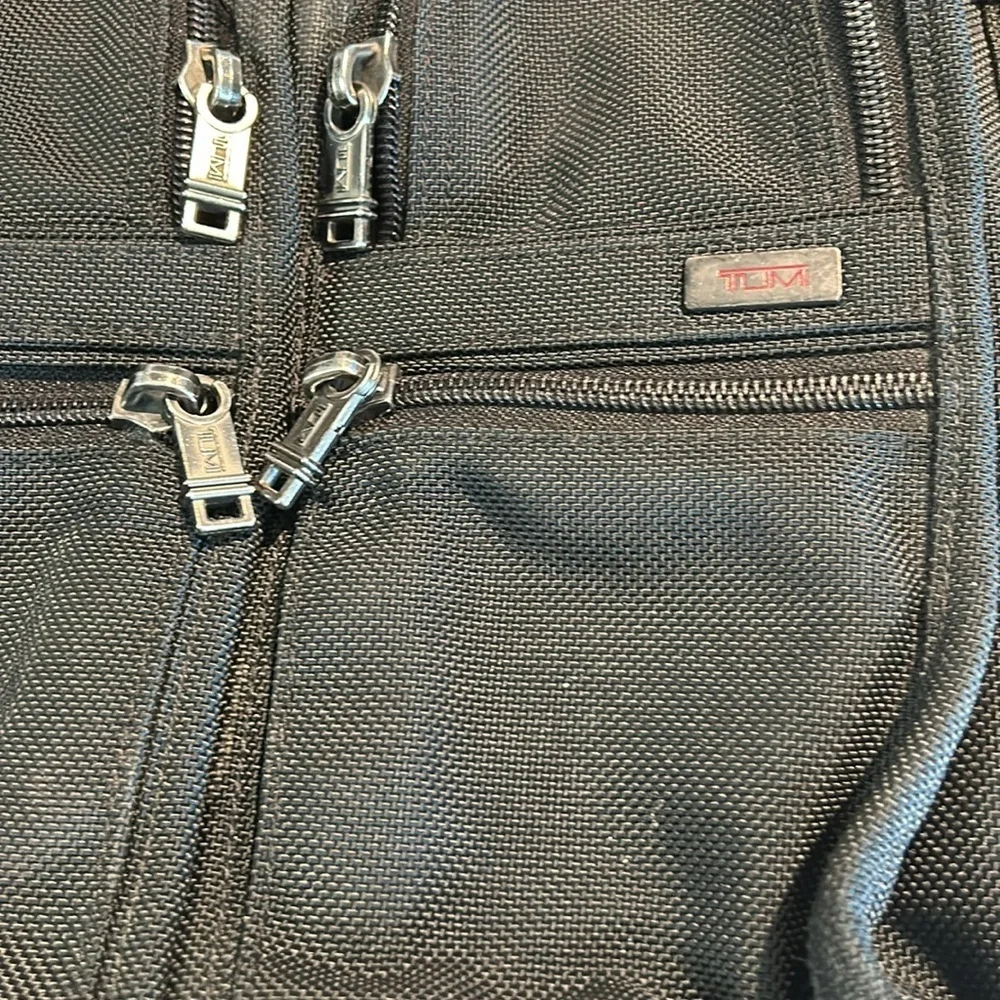 TUMI Alpha Black Ballistic expandable Laptop Business Briefcase